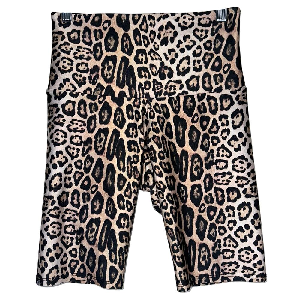 Onzie Free Flow High Rise Leopard 9” Bike Short Size XS